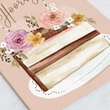 "Hooray HBD" - Single Greeting Cards in Beige by Petra Kern - Close-Up