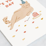 "Birthday Suit" - Single Greeting Cards in Cream by Jennifer A. Smith - Close-Up