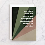 "A Year of More" - Single Greeting Cards in Forest by Amy Payne - Front