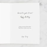 "A Year of More" - Single Greeting Cards in Forest by Amy Payne - Customizable Interior Example