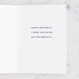 "Watercolor Floral" - Single Greeting Cards in Navy by Katharine Watson - Interior