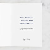 "Watercolor Floral" - Single Greeting Cards in Navy by Katharine Watson - Customizable Interior Example