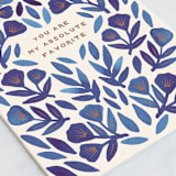 "Watercolor Floral" - Single Greeting Cards in Navy by Katharine Watson - Close-Up