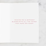 "Beautiful Blooms" - Single Greeting Cards in Rose by Genna Blackburn - Interior