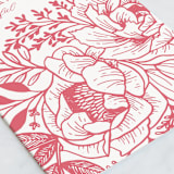 "Beautiful Blooms" - Single Greeting Cards in Rose by Genna Blackburn - Close-Up
