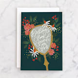 "Birthdays Look good on You" - Single Greeting Cards in Forest by Jackie Crawford - Front