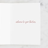 "Too Old and Too Young" - Single Greeting Cards in Carnation by Dawn Pope - Interior