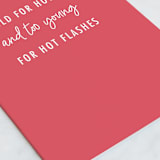 "Too Old and Too Young" - Single Greeting Cards in Carnation by Dawn Pope - Close-Up