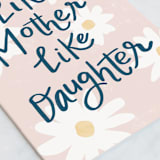 "Like Mother" - Single Greeting Cards in Blush by Pixel and Hank - Close-Up
