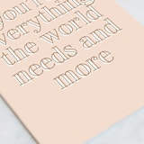 "Everything" - Single Greeting Cards in Bubblegum by Baumbirdy - Close-Up