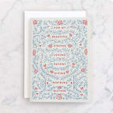"For My Mother" - Single Greeting Cards in Rose by Menci Zaga - Front