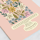 "Floral Cake Stand" - Single Greeting Cards in Blush by Alethea and Ruth - Close-Up