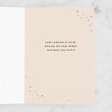 "Sprinkles" - Single Greeting Cards in Peony by Lauren Jinhee - Interior