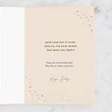 "Sprinkles" - Single Greeting Cards in Peony by Lauren Jinhee - Customizable Interior Example