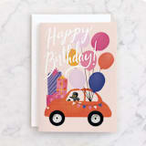 "Treat Yo Self" - Single Greeting Cards in Blush by Ana Peake - Front