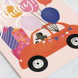 "Treat Yo Self" - Single Greeting Cards in Blush by Ana Peake - Close-Up