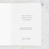 "Marbled Balloon" - Single Greeting Cards in Cloud by Olivia Kanaley Inman - Customizable Interior Example