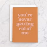 "Forever" - Single Greeting Cards in Apricot by JoAnn Jinks - Front