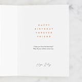 "Forever" - Single Greeting Cards in Apricot by JoAnn Jinks - Customizable Interior Example