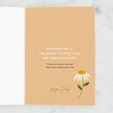 "Dancing Daisies" - Single Greeting Cards in Daisy by Lauren Jinhee - Customizable Interior Example