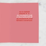 "What the Flock" - Single Greeting Cards in Flamingo by Baumbirdy - Interior