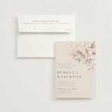 "Lovely" - Wedding Invitations in Creme by Stardust Design Studio - Invitation with Envelope