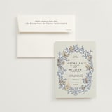 "meet me in the garden" - Wedding Invitations in Cornflower by Grae - Invitation with Envelope