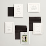 "Framed Monogram" - Wedding Invitations in Silk by Kelly Schmidt - Invitation Suite