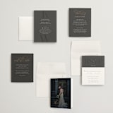 "Over Monogram" - Wedding Invitations in Stormy by Jessica Williams - Invitation Suite