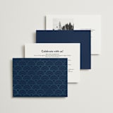 "Ornate Deco" - Wedding Invitations in Goldenrod by GeekInk Design - Back of Card Options
