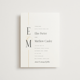 "Linear" - Wedding Invitations in Silk by Laura Hankins - Front