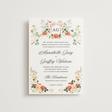 "Fleur" - Wedding Invitations in Verona Sunset by Sarah Knight - Front