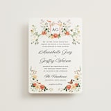 "Fleur" - Wedding Invitations in Verona Sunset by Sarah Knight - Front