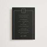 "Elegant Station" - Wedding Invitations in Noir by Stacey Meacham - Front
