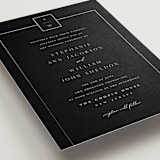 "Elegant Station" - Wedding Invitations in Noir by Stacey Meacham - Detail