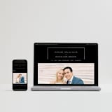"Elegant Station" - Wedding Invitations in Noir by Stacey Meacham - FREE Wedding Website