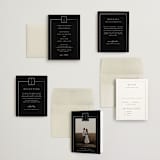"Elegant Station" - Wedding Invitations in Noir by Stacey Meacham - Invitation Suite
