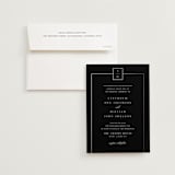 "Elegant Station" - Wedding Invitations in Noir by Stacey Meacham - Invitation with Envelope