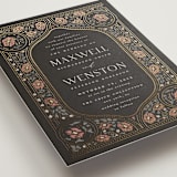 "Timeless Nature" - Wedding Invitations in Ebony by Ana de Sousa - Detail