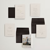 "Eloquent" - Wedding Invitations in Ivory by Angela Thompson - Invitation Suite