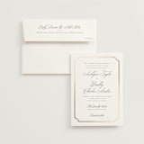 "Formally" - Wedding Invitations in Mist by Sarah Brown - Invitation with Envelope