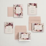 "Fleur" - Wedding Invitations in Blush by Lori Wemple - Invitation Suite