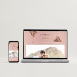 "Sunset by the Sea" - Wedding Invitations in Coral by lulu and isabelle - FREE Wedding Website