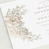 "Engraved Flowers" - Wedding Invitations in Gold by Phrosné Barwood - Detail