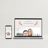 "Natural Monogram" - Wedding Invitations in Porcelain by Jennifer Postorino - FREE Wedding Website