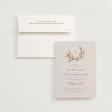 "Natural Monogram" - Wedding Invitations in Porcelain by Jennifer Postorino - Invitation with Envelope