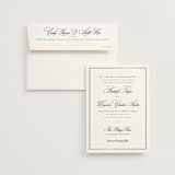 "Traditionalist" - Wedding Invitations in Snow by Sarah Brown - Invitation with Envelope