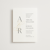 "Initialed" - Wedding Invitations in Chantilly by Jessica Williams - Front
