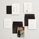 "Initialed" - Wedding Invitations in Chantilly by Jessica Williams - Invitation Suite