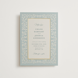"Floral Romance" - Wedding Invitations in Something Blue by Gwen Bedat - Front